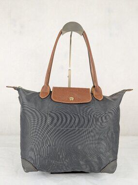 Longchamp Le Pliage Nylon Tote Bag Gray - Used Clean - Ready To Ship